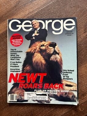 George Magazine August 1996 featuring Newt Gingrich on the cover